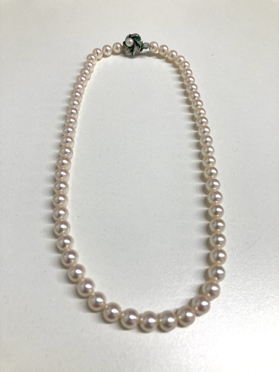 本真珠 パール ネックレス イヤリング セット 真珠 パールネックレス SILVER 総重量33.6g 鑑定書付き ケース付き アクセサリー の画像2