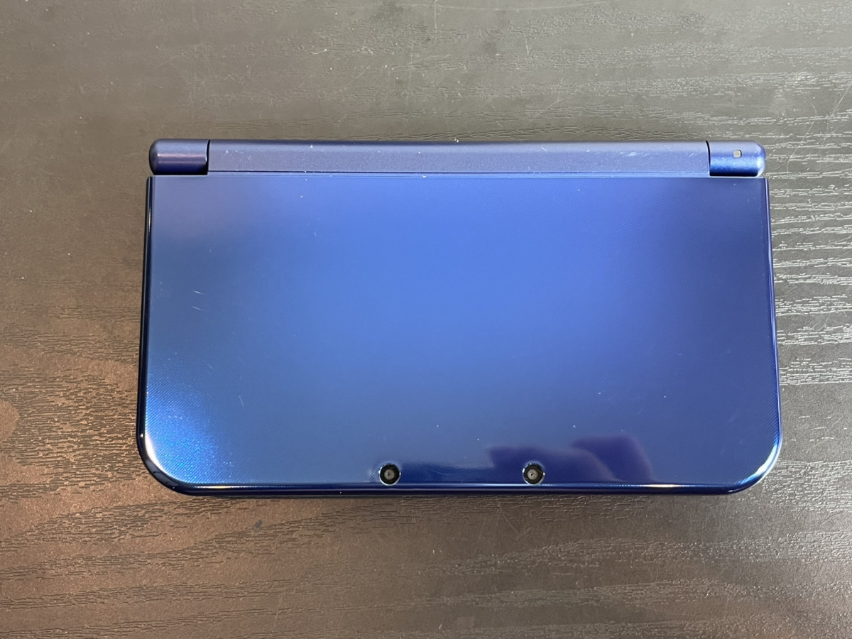 12620-05★任天堂/ニンテンドー new Nintendo3DS LL 本体 RED-001 メタリックブルー ゲームソフト モンスターハンター4G★の画像2