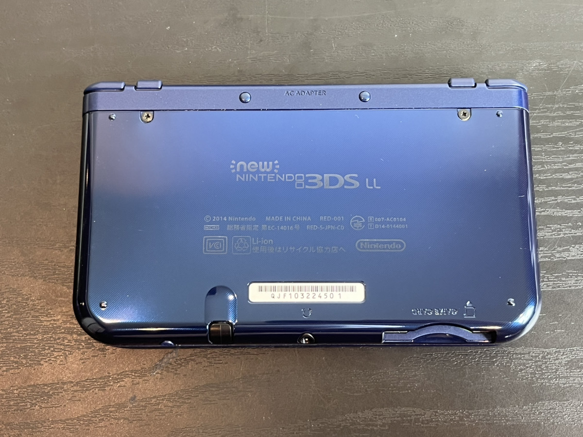 12620-05★任天堂/ニンテンドー new Nintendo3DS LL 本体 RED-001 メタリックブルー ゲームソフト モンスターハンター4G★の画像3