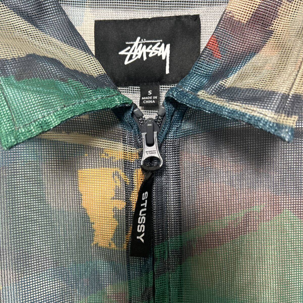 ★完売激レア品★ stussy メッシュ　コート　幾何学　ロングコート_画像4