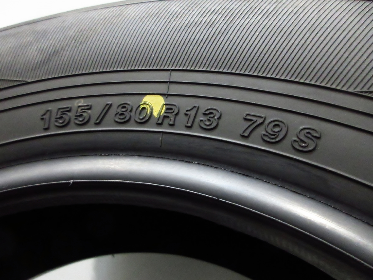 走行極少 ヨコハマ ブルーアース ES ES32 155/80R13 2022年製造 4本セット ヴィッツ パッソ ブーン 他 札幌市 タイヤ交換OK_画像7