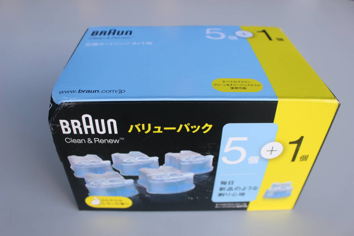 ①　ブラウン BRAUN　CCR5CR [シェーバー用洗浄液 5個＋1個] 未使用　箱痛み品_画像1