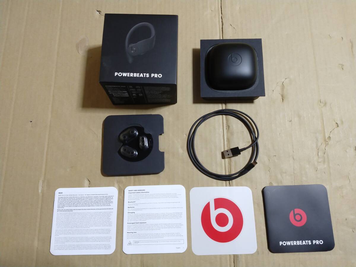 ジャンク品【動作不良】Beats by Dr.Dre フルワイヤレスイヤホン Powerbeats Pro ブラック MV6Y2PA/A [ワイヤレス(左右分離) /Bluetooth]_画像1