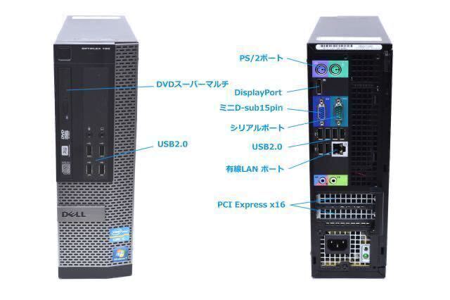 最強i7 /SSD480GB+HDD1000GB/DELL OPTIPLEX /790/990SFF /Core i7-2600/メモリ16GB/ win10Pro/ 2021office /無線Wi-Fi + Bluetooth/高性能の画像4