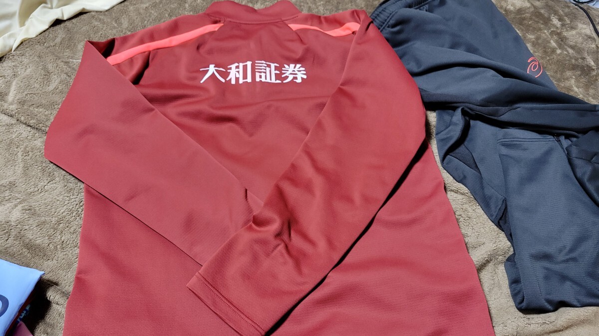 アシックスドライハーフジップトレーニングジャケット、パンツ上下セット ヴィッセル神戸ユニホームサプライヤー アシックスジャージ の画像3