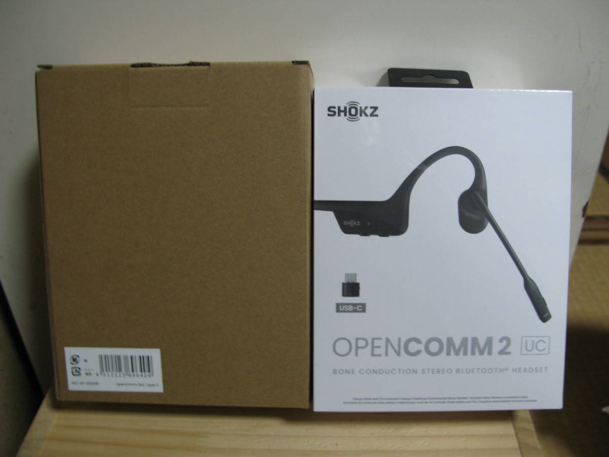 4/6終了　新商品です。ショックスShokz OpenComm 2UC USBタイプC　アダプター 骨伝導 ワイヤ レスヘッドホン商品説明を納得の上ご入札を_画像1