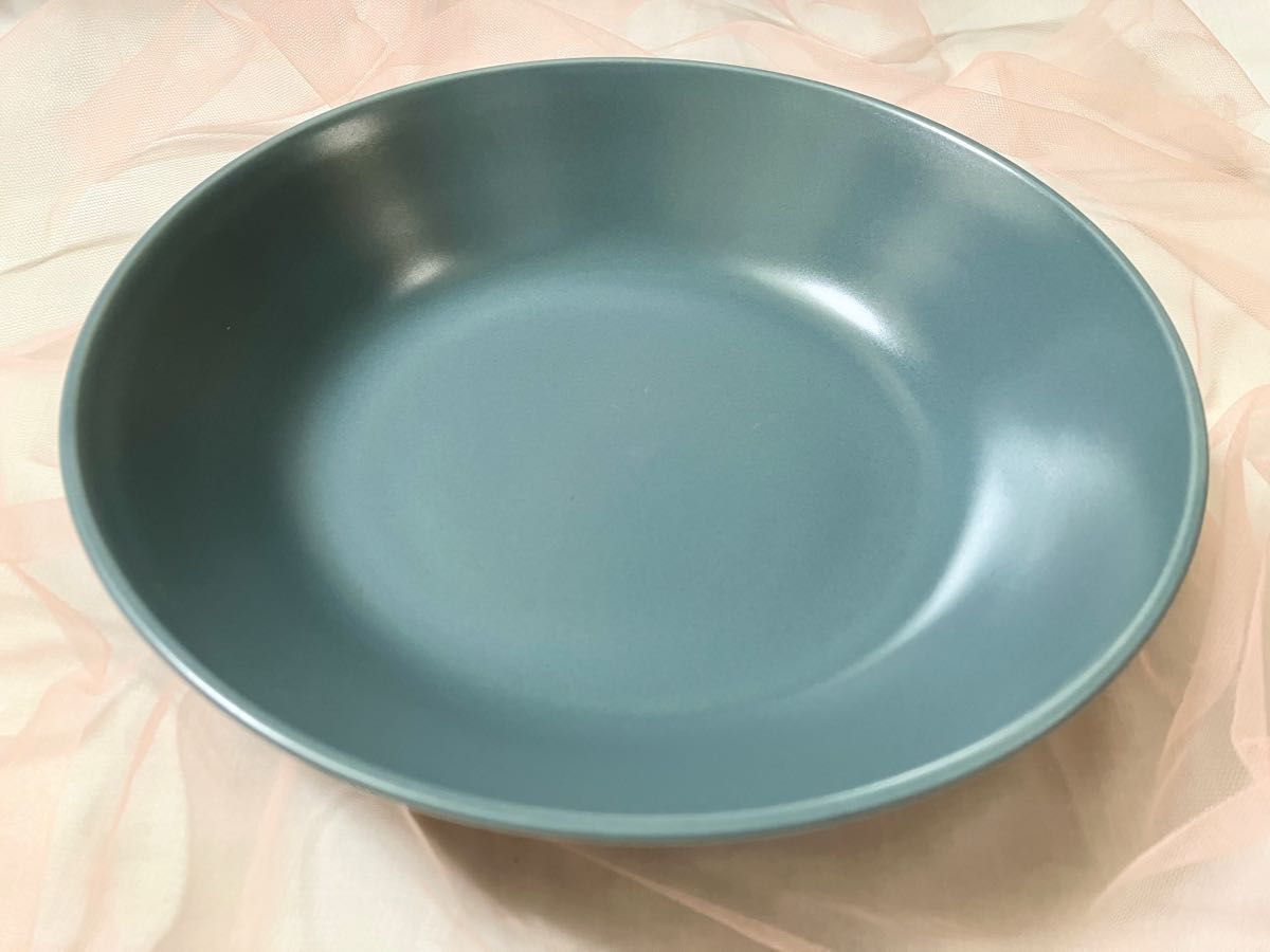 洋食器　 深皿　プレート　カレー　パスタ皿　くすみブルー