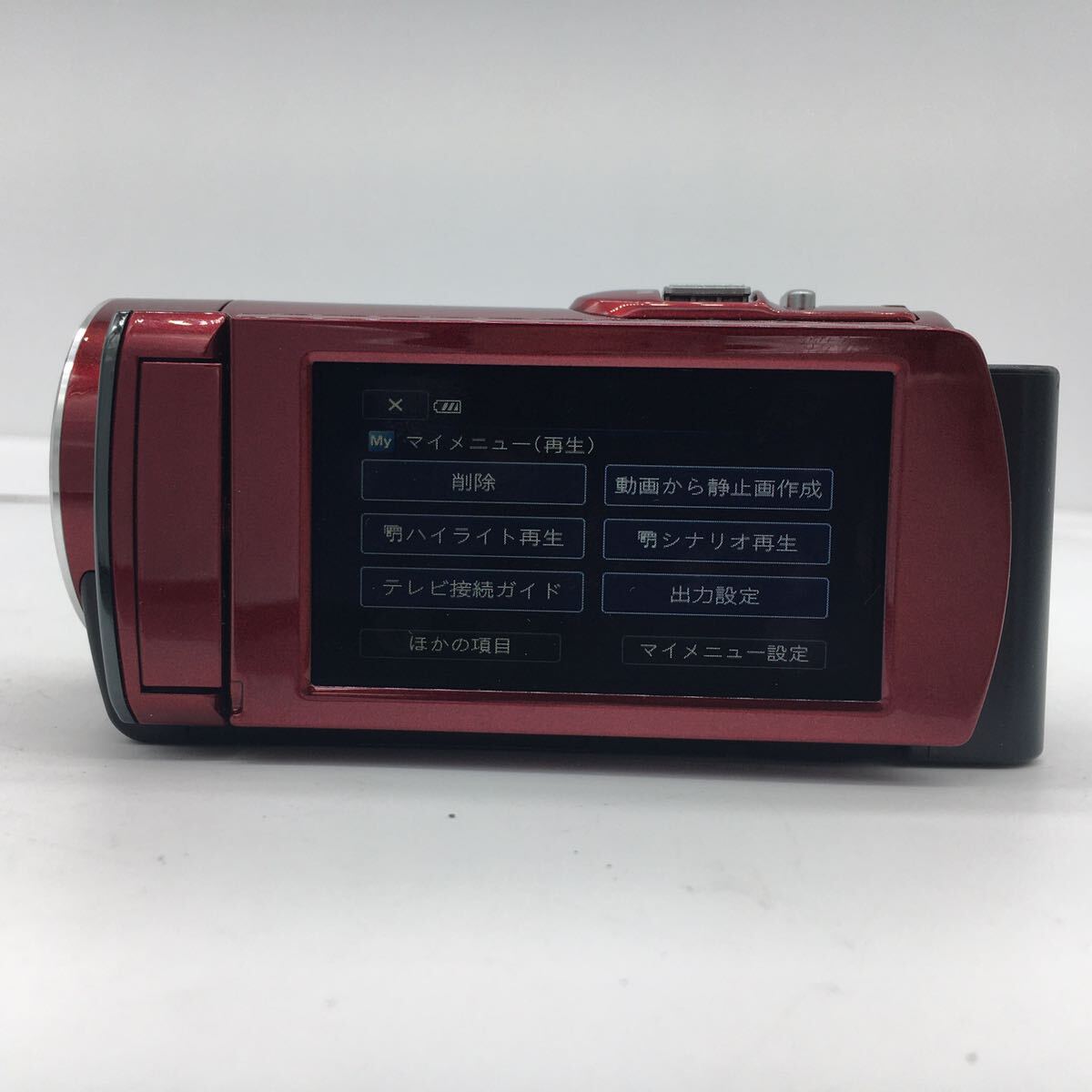 SONY ソニー HANDYCAM ハンディカム HDR-CX170 レッド デジタル ビデオ カメラ フルハイビジョン バッテリー付属 動作確認済 現状品_画像4