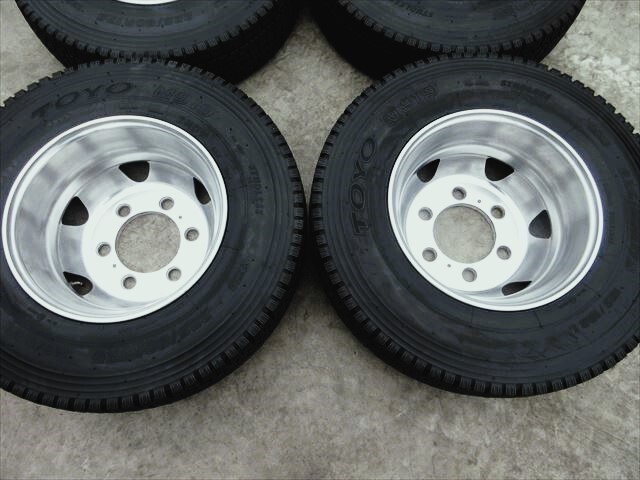 送料無料　スタッドレスバリ溝　22年製　225/80R17.5　TOYO　M919　14mm　4トンアルミ　研磨済み　17.5×6.00　6本　フォワード　レンジャ_画像4