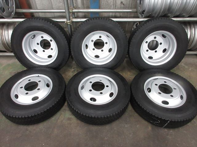 送料無料 新車外し 195/85R16 ヨコハマ RY118 エルフ タイタン アトラス TK16×5.5J 116.5-8TC 5穴 再塗装 6本セットの画像1