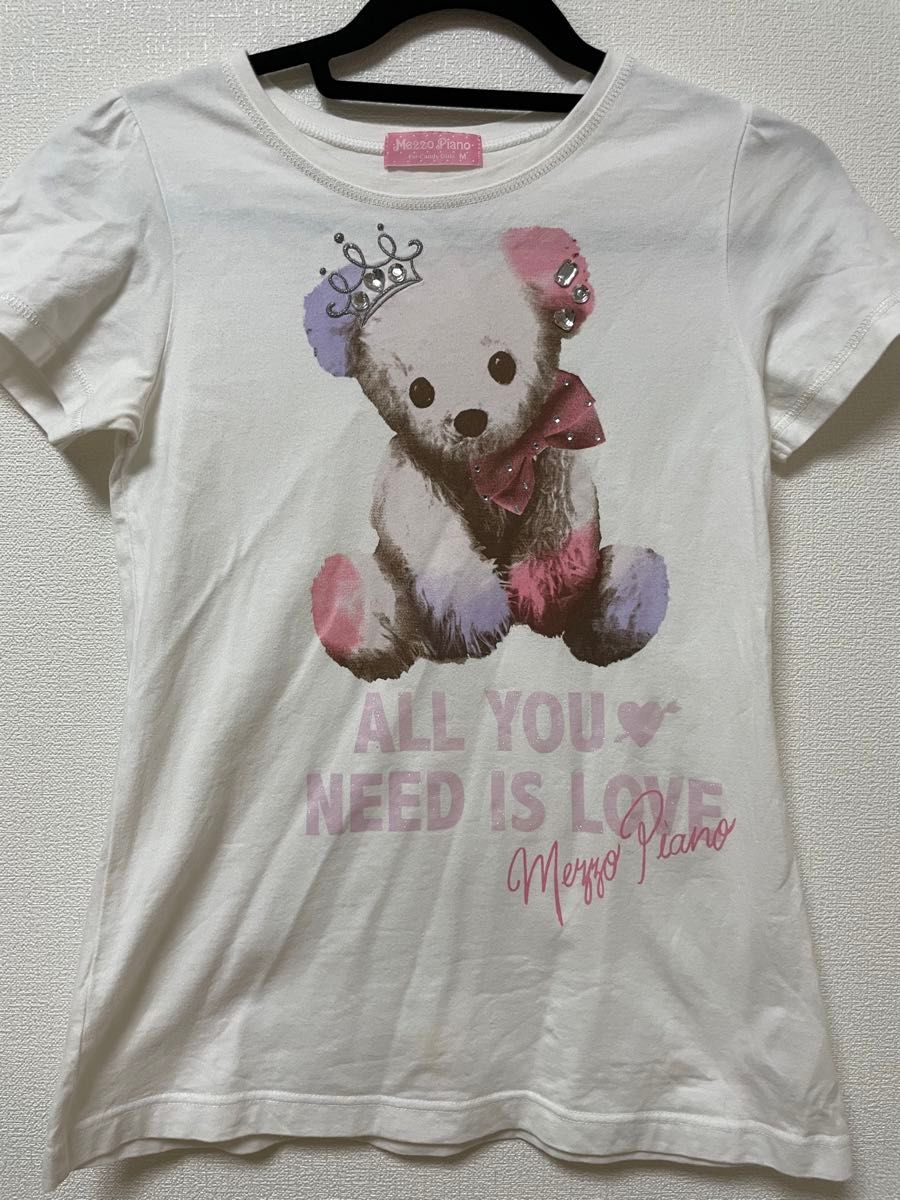 メゾピアノ 150 160 半袖Tシャツ ビジュ付き 4枚セット - トップス