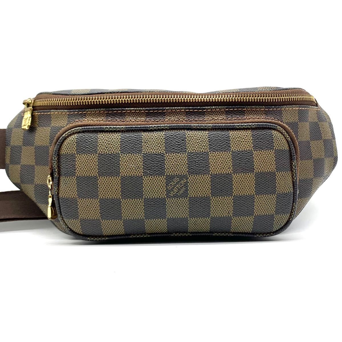 1円●極美品●LOUIS VUITTON ルイヴィトン ダミエ メルヴェール N51172 バムバッグ ウエストポーチ ショルダーバッグ レディース メンズの画像2