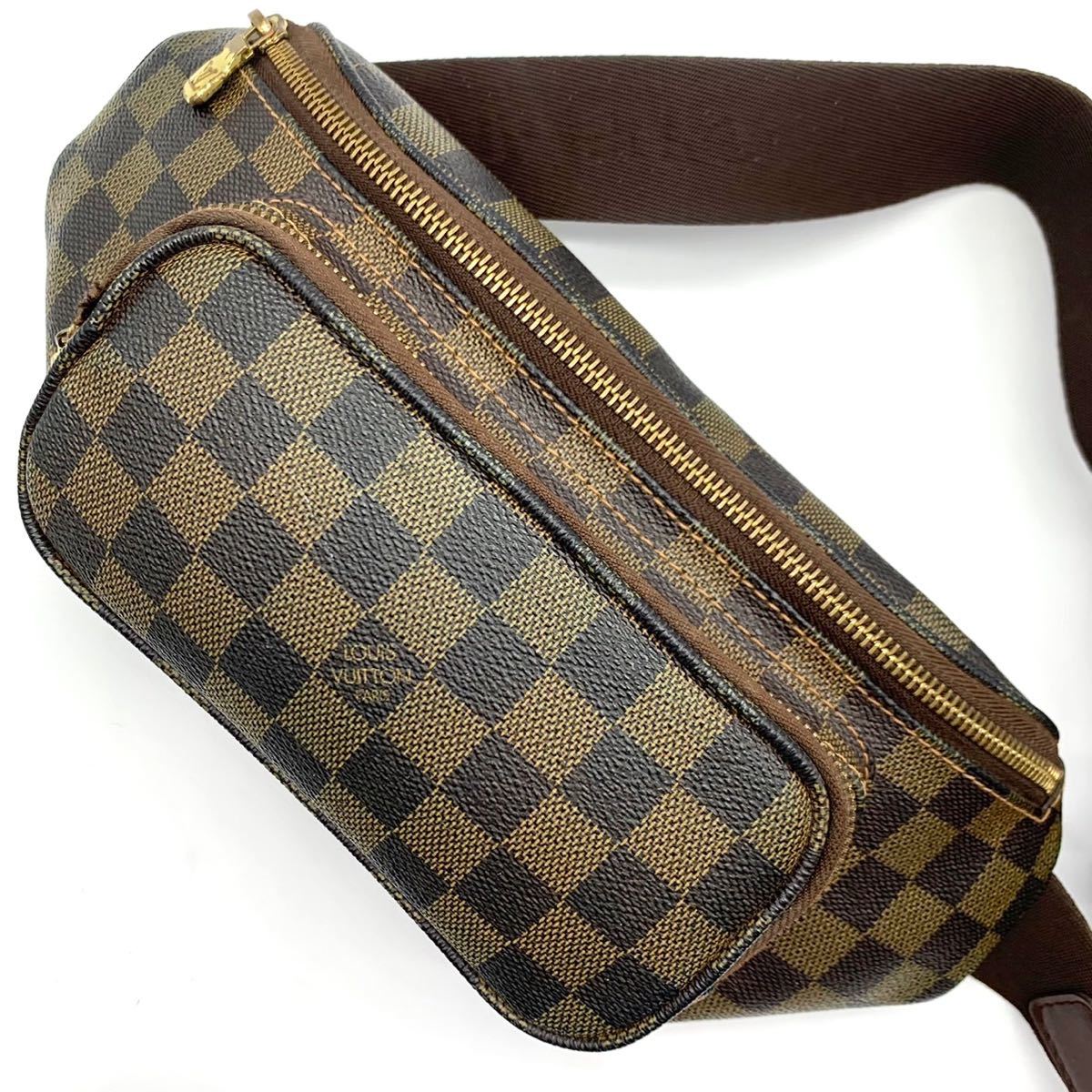 1円●極美品●LOUIS VUITTON ルイヴィトン ダミエ メルヴェール N51172 バムバッグ ウエストポーチ ショルダーバッグ レディース メンズの画像1