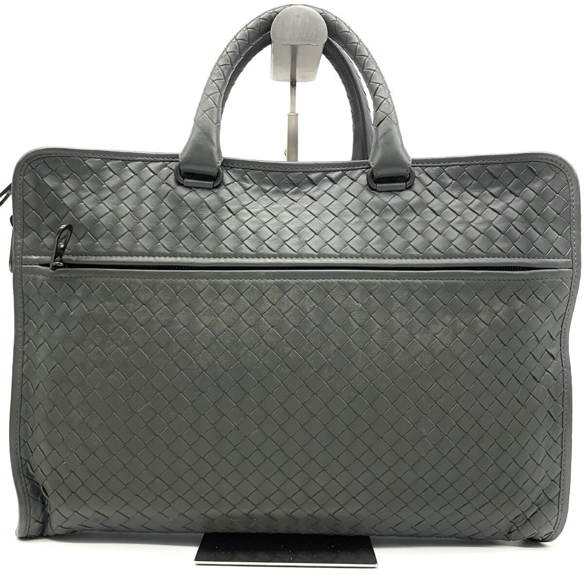 1円●極美品●BOTTEGA VENETA ボッテガヴェネタ ビジネスバッグ ブリーフケース 通勤鞄 A4◎ イントレチャート カーフレザー 牛革 メンズ_画像2