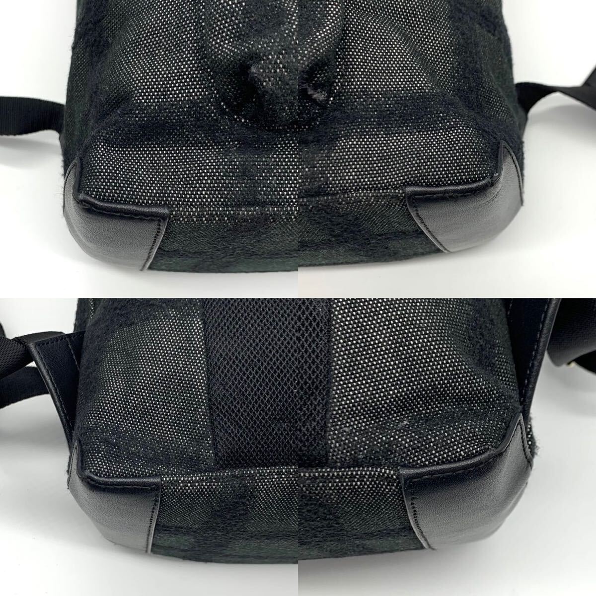 1 jpy * new goods same ./ regular price 8 ten thousand *Paul Smith Paul Smith check pattern backpack rucksack business bag A4* leather black men's 