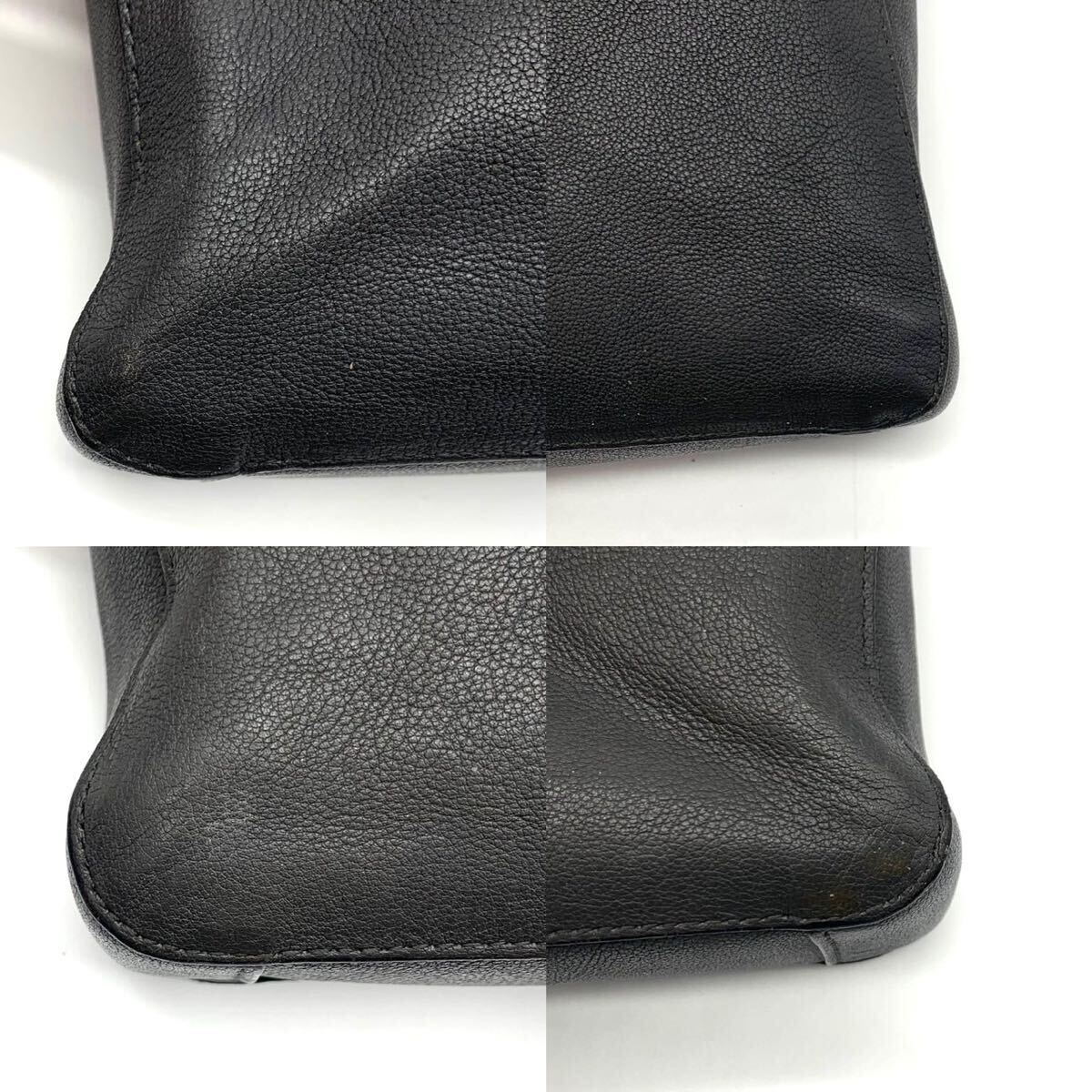 1円●極美品●BOTTEGA VENETA ボッテガヴェネタ 2way ビジネスバッグ ブリーフケース ショルダーバッグ A4◎ レザー グレー系 メンズの画像7