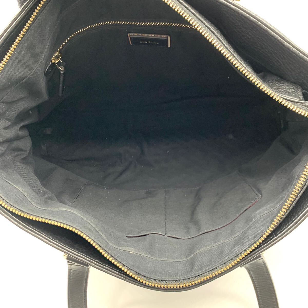 1 jpy * ultimate beautiful goods / regular price 8 ten thousand *Paul Smith Paul Smith tote bag business bag shoulder shoulder ..* A4 storage wrinkle leather car f leather black men's 