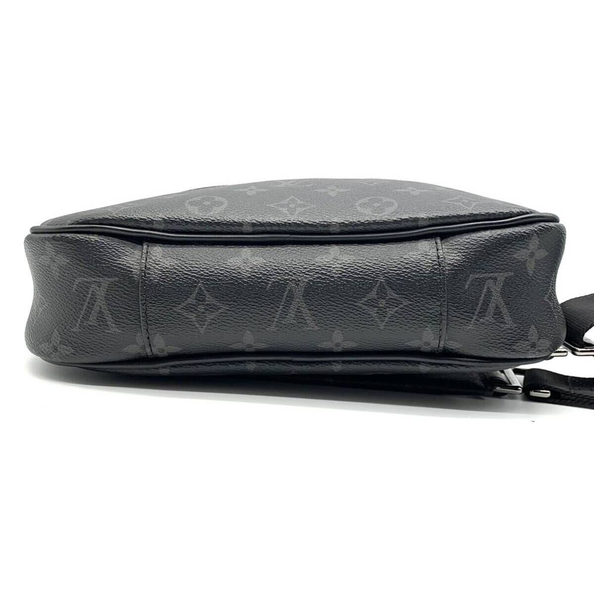 1円●極美品●LOUIS VUITTON ルイヴィトン モノグラムエクリプス バムバッグ ショルダーバッグ レザー ノワール メンズ M42906 付属品完備の画像6