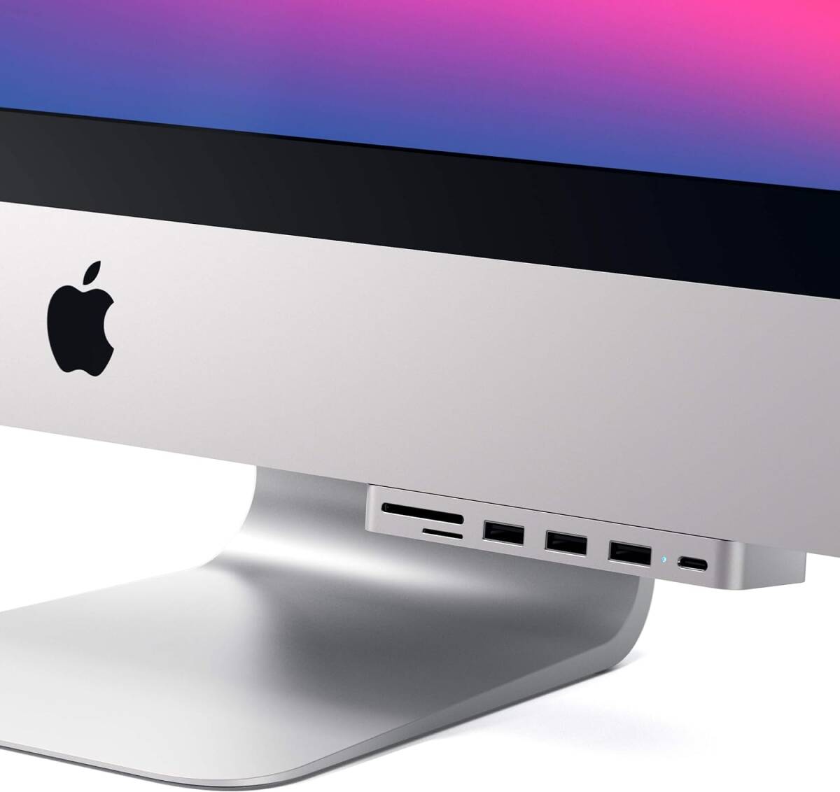 【美品・通電確認済】Satechi LM2122 USB-C クランプハブ (シルバー) (2017/2019/2020 iMac/iMac Pro対応) USB-Cデータ USB-A3.0 Microの画像3