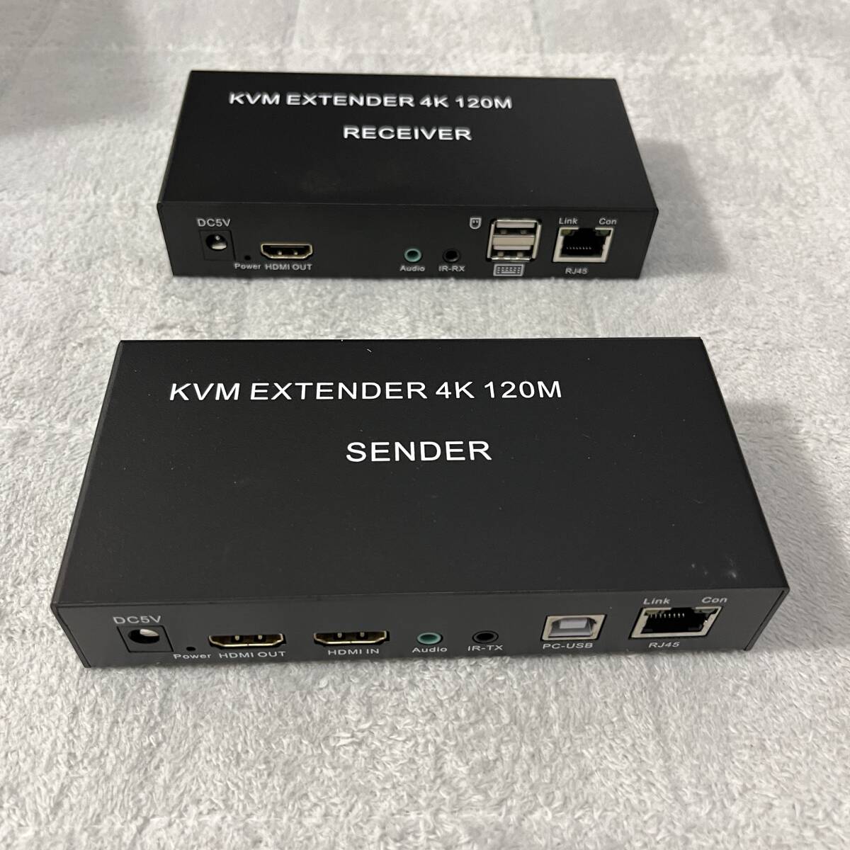 【美品】4K HDTV LM2035 120M KVMエクステンダーHDMI互換USBエクステンダー、CAT6 RJ45 Lanイーサネットエクステンダー、ループ3.5mm 120Mの画像2