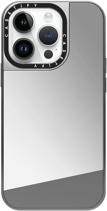 【未使用】CASETiFY LM2113 ミラー iPhone 14 Pro ケース [1.5mからの落下試験をクリア/MagSafe に対応] - シルバー (シルバーバンパー)_画像4
