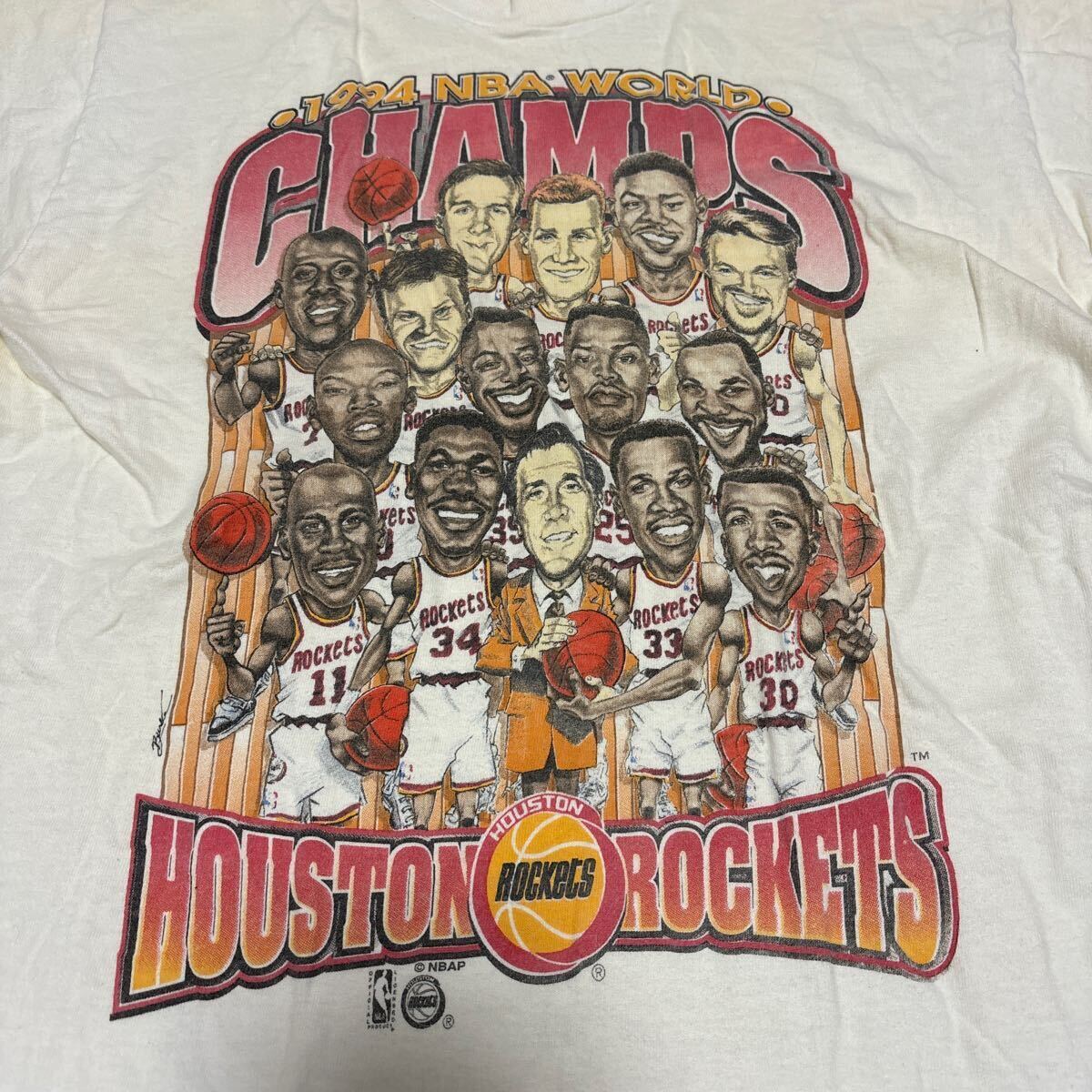 NBA Tシャツ セーラム SALEM 1994 ヒューストンロケッツ　HOUSTONROCKETS チャンピオン CHAMP Mサイズ ヴィンテージVINTAGEビンテージ _画像6