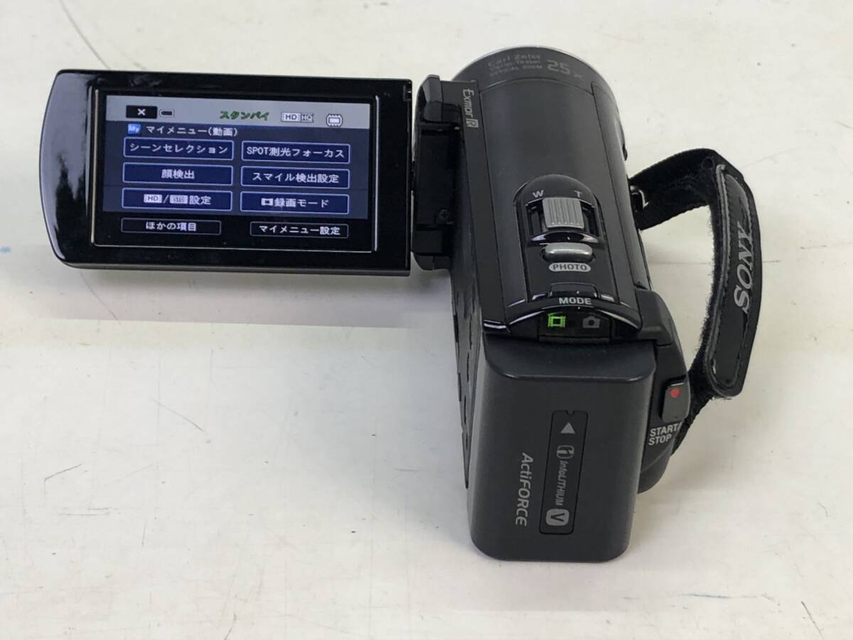【9435】[1円~] SONY ソニー デジタルHDビデオカメラレコーダー HDR-CX170 ブラック ハンディカム 一部動作確認済み 現状品_画像2