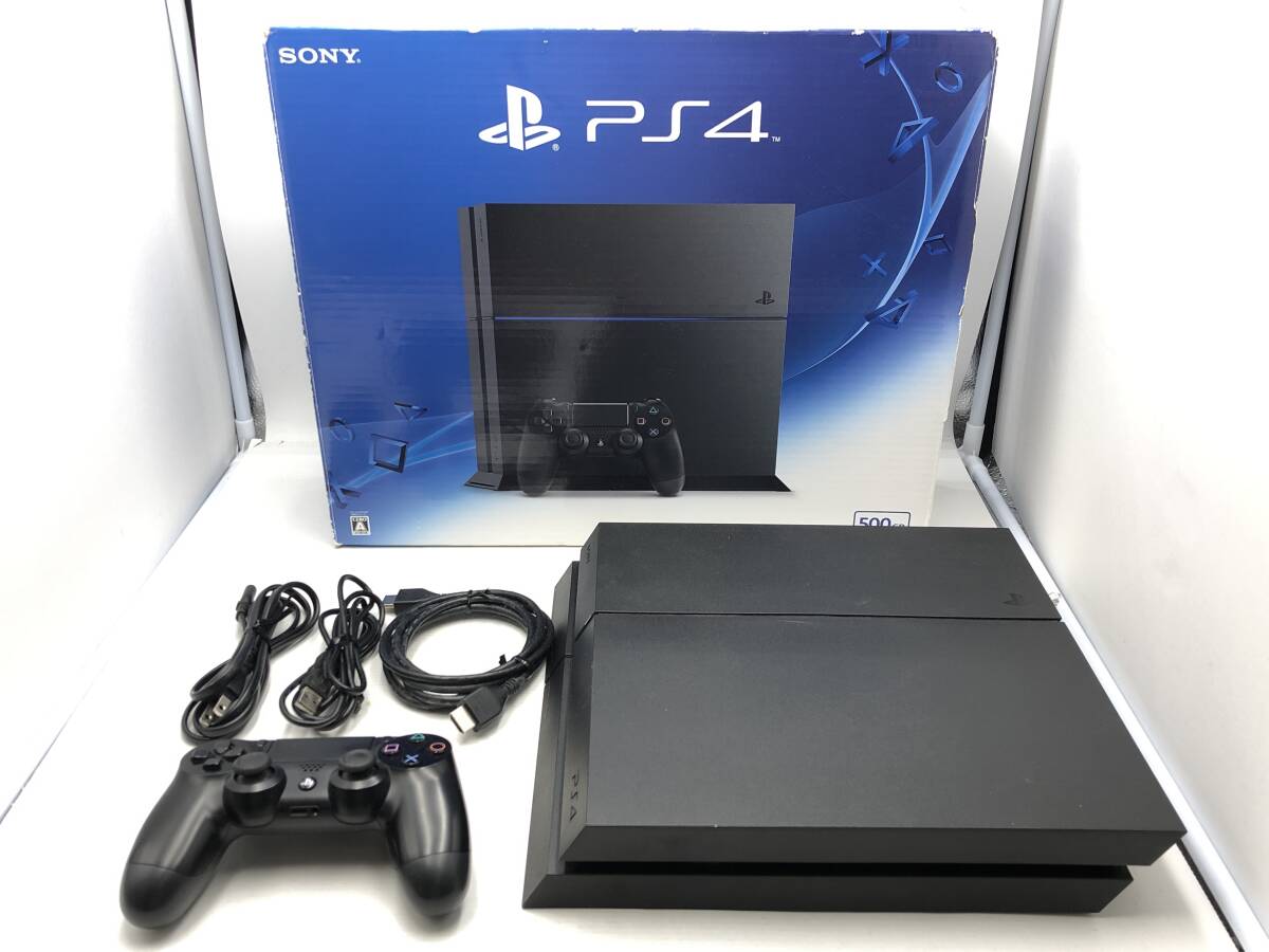 9832】PS4 本体 PlayStation4 CUH-1200A 500GB ジェットブラック 動確 