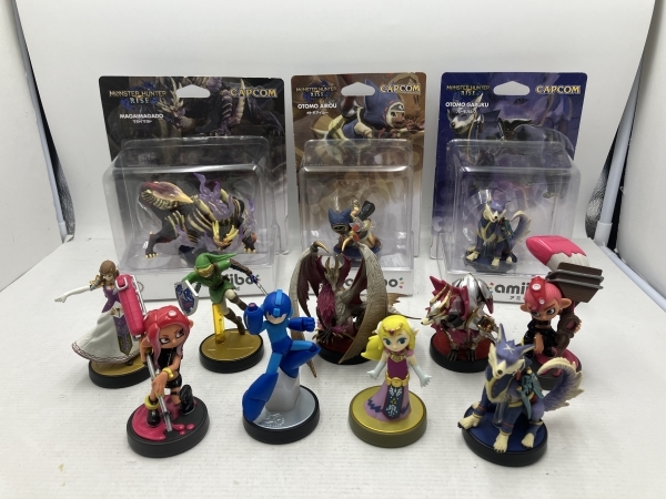 【8579】[1円～] Nintendo amiibo アミーボ 12体 まとめ リンク ゼルダ ロックマン オトモガルク タコボーイ・ガール など 動確済み 中古品_画像1