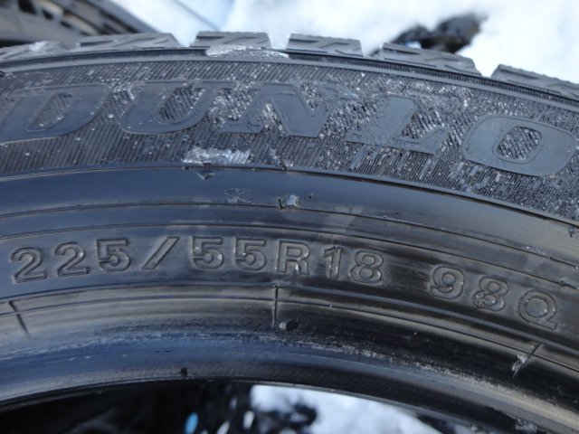 ◎6175 深溝9分山 DUNLOP WINTER MAXX WM02 225/55R18 4本 2018年製_画像10