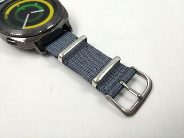 natoタイプ ナイロン製ミリタリーストラップ 腕時計布ベルト グレー 18mmの画像6