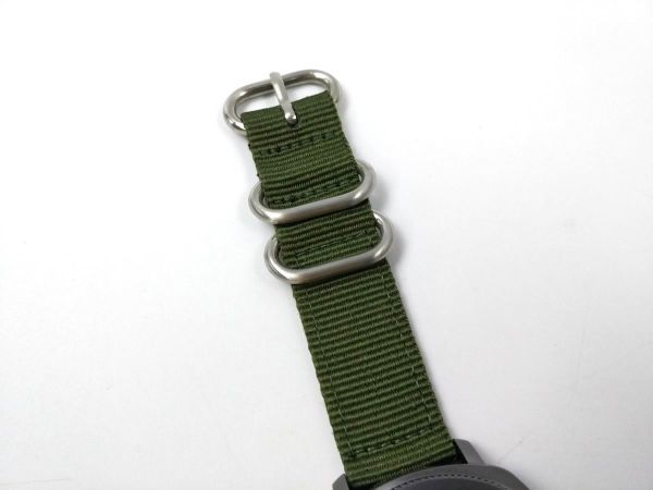 ナイロン製ミリタリーストラップ 交換用腕時計ベルト アーミーグリーン 18mmの画像4