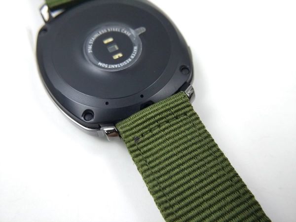 ナイロン製ミリタリーストラップ 交換用腕時計ベルト アーミーグリーン 18mmの画像5