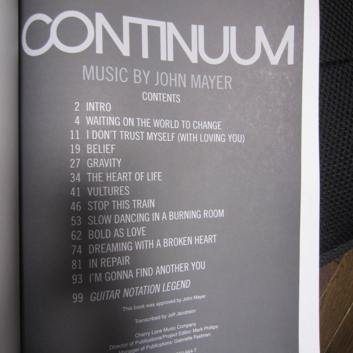 JOHN MAYER 「CONTINUUM」楽譜_画像3