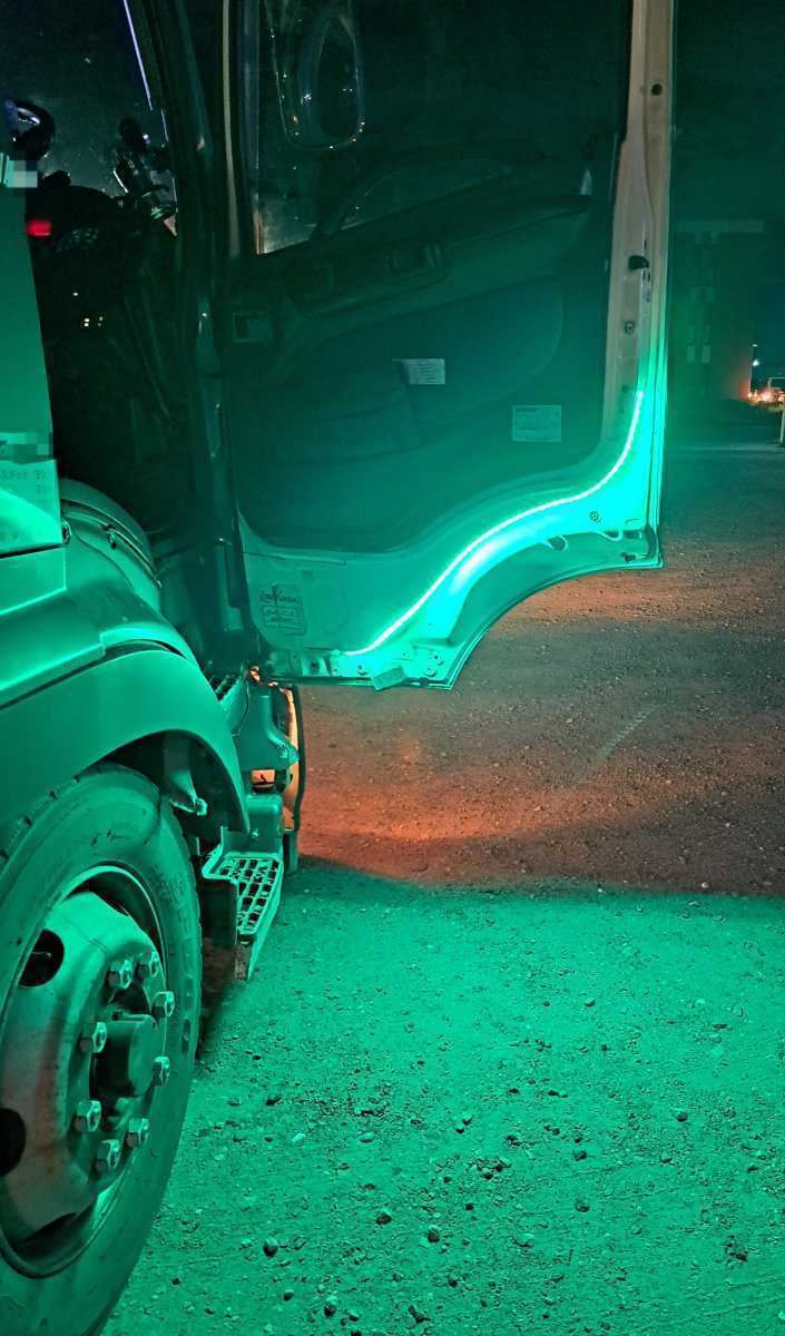 トラック用24V Ｔ10ソケット付LEDテープ緑100cmの画像1