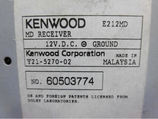 ★激安!☆KENWOOD ケンウッド E212MD MD デッキ プレーヤー オーディオ 1DIN 汎用 / 4H9-1131_画像2