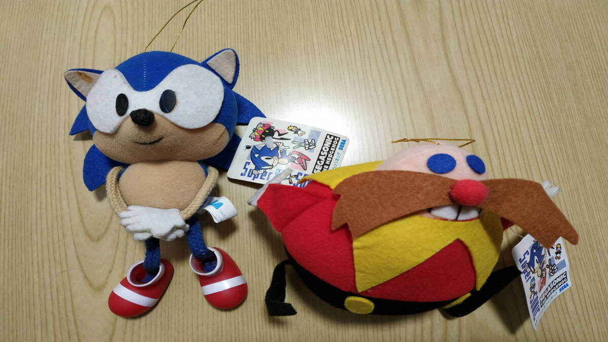 SEGA セガ SONIC ソニック・ザ・ヘッジホッグ エッグマン ぬいぐるみ UFOキャッチャー景品 2体セット 1991,1992年製の画像1