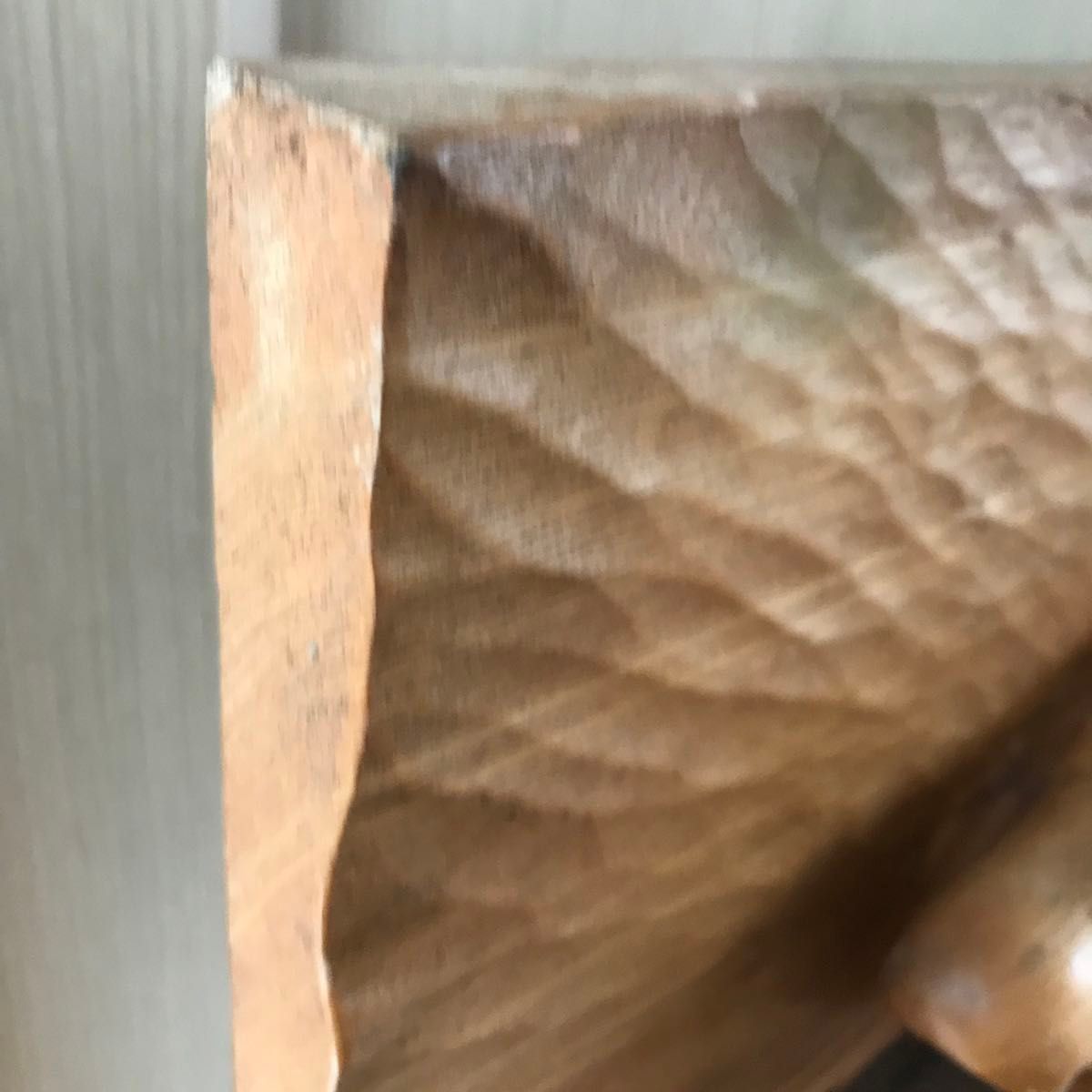 木彫り　一刀彫　鮭　作家物　壁掛け　オブジェ インテリア