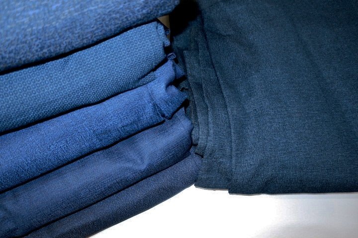 壱日1705 ウールのアンサンブル（男の着物と羽織の上下）５組セット＋１К紺系 サイズいろいろですが全てかなり綺麗です_画像1