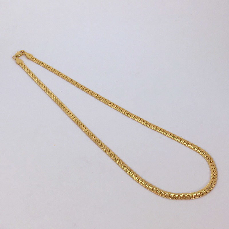 1円スタート 新品 18kgp 喜平ネックレス メンズ 18k Gold Plated 50ｃｍ ゴールドネックレス 18刻印あり　001 _画像1