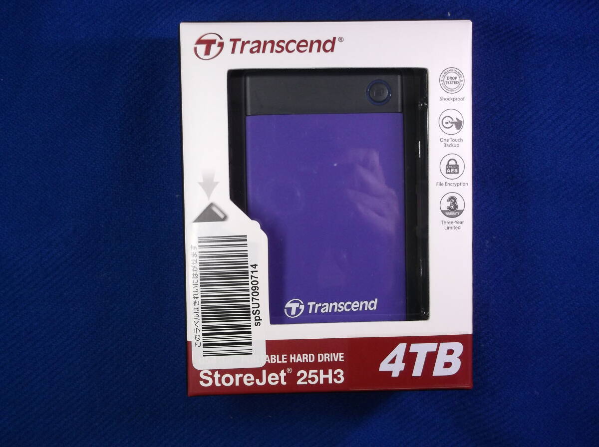 動作良好 美品 保管用で使用 【トランセンド 外付けハードディスク 4TB USB TS4TSJ25H3P 】の画像7