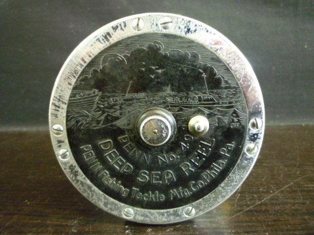 FSA-00675-47 PENN ペン NO.49 DEEP SEA REEL ディープシーリール ※ジャンク品 両軸リール 船リール OLD_画像4