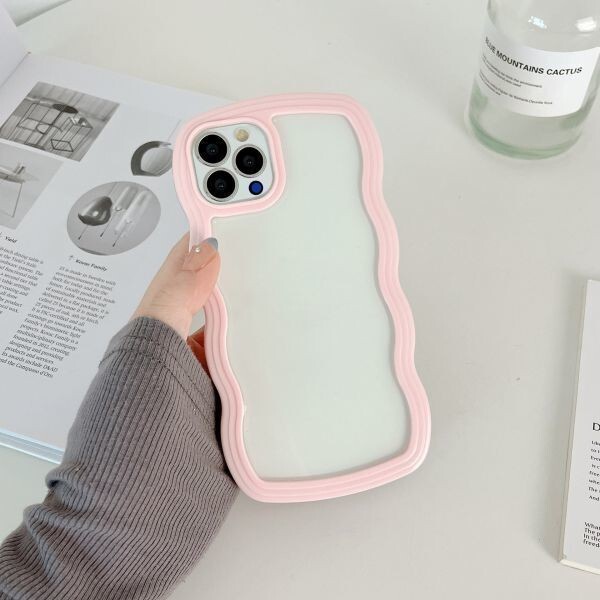 D在庫処分 ピンク iPhone 14 Pro Max ケース カバー 可愛い 女性 人気 アイフォン 保護 丈夫 頑丈 耐衝撃 裏面 透明 持ちやすい Apple_画像1