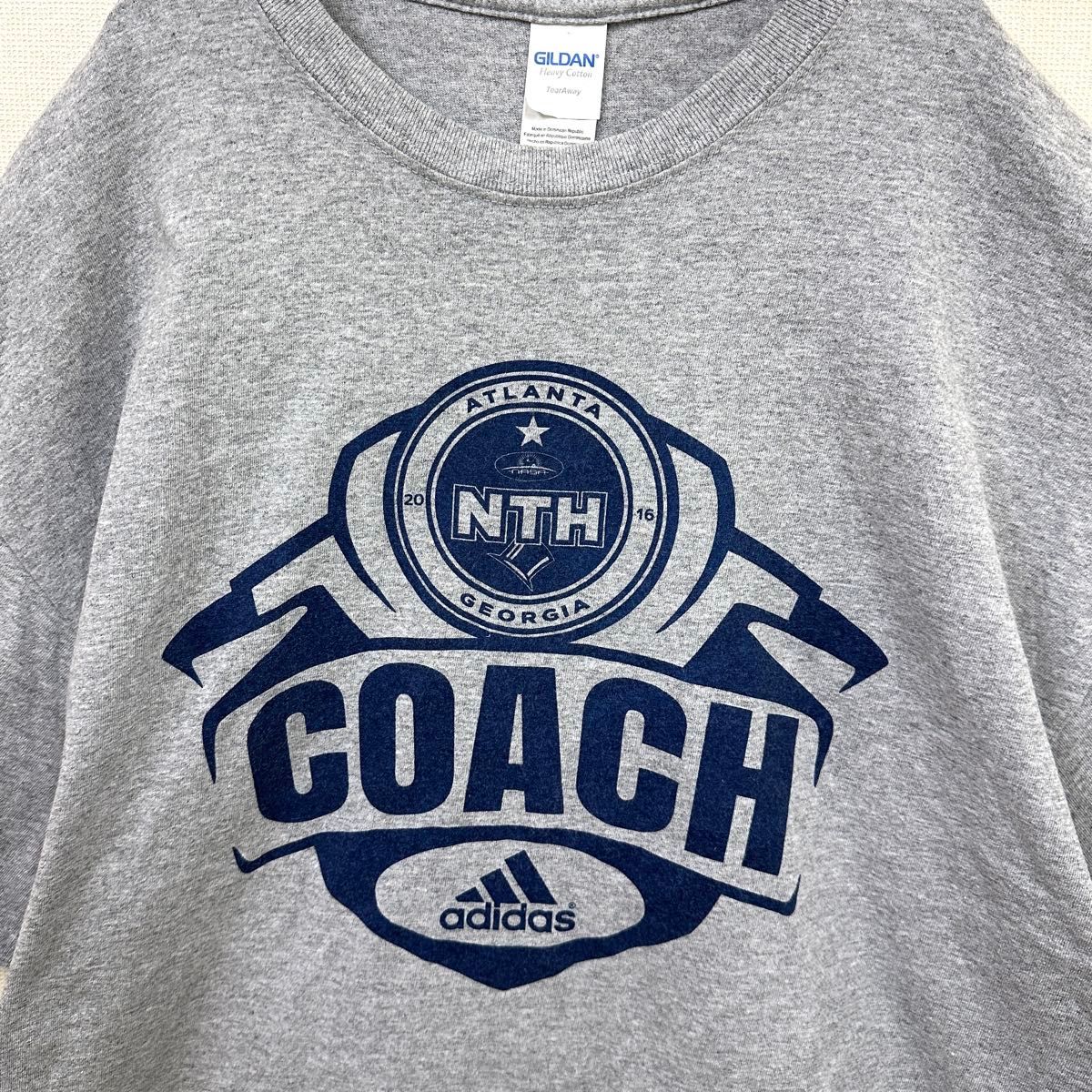 ギルダンtシャツ GILDAN adidas tシャツ NTH 企業tシャツ グレー Tシャツ 半袖 アディダスtシャツ