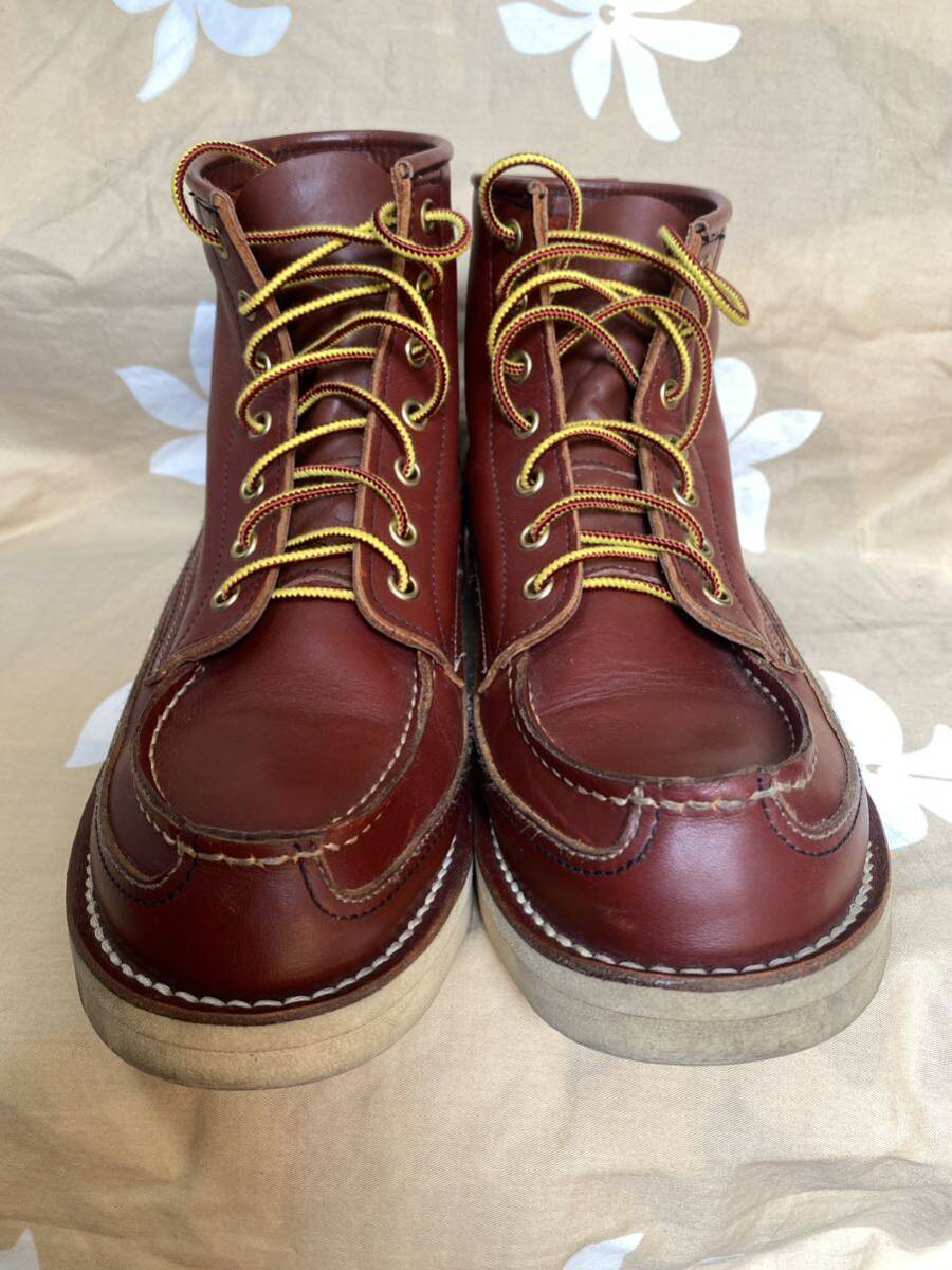 Danner◆ブーツ/BRW/レザー/D4121/モックトゥ/USA/Vibramソール/27cm程度/7ホール_画像2