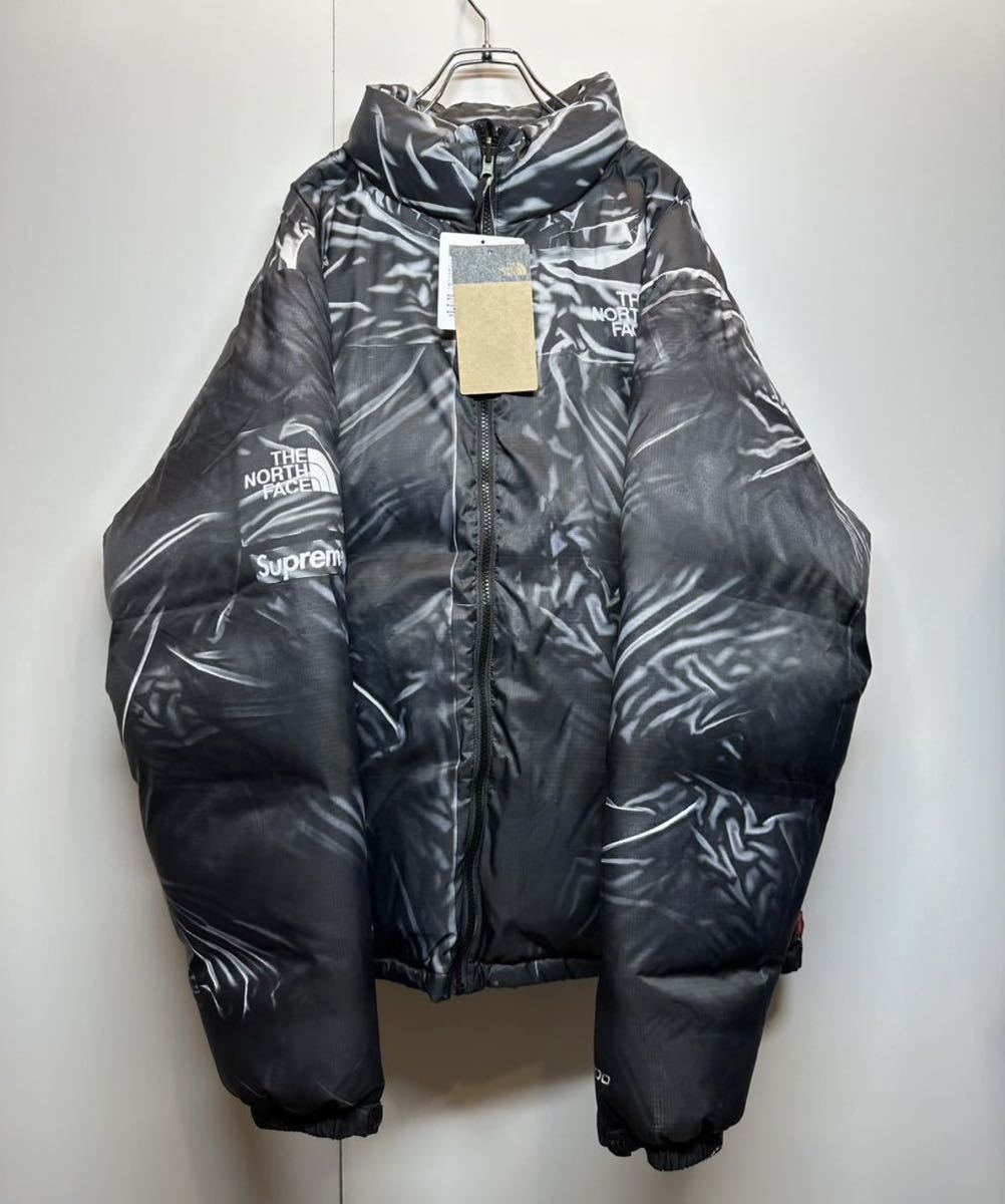 【L】新品 Supreme THE NORTHFACE PRINTED NUPTSE JACKET BLACK シュプリーム ノースフェイス プリント ヌプシ ジャケット ブラック G2372_画像1