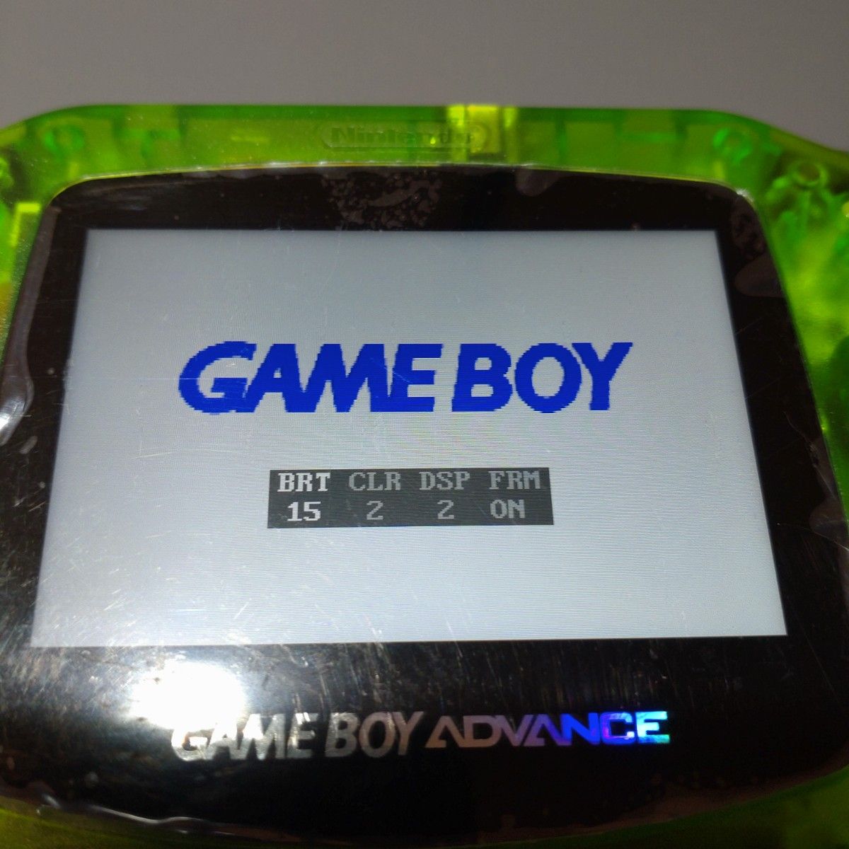 ゲームボーイアドバンス クリアグリーン ips液晶 ガラススクリーンプロテクター付属 バックライト GBA IPS #220