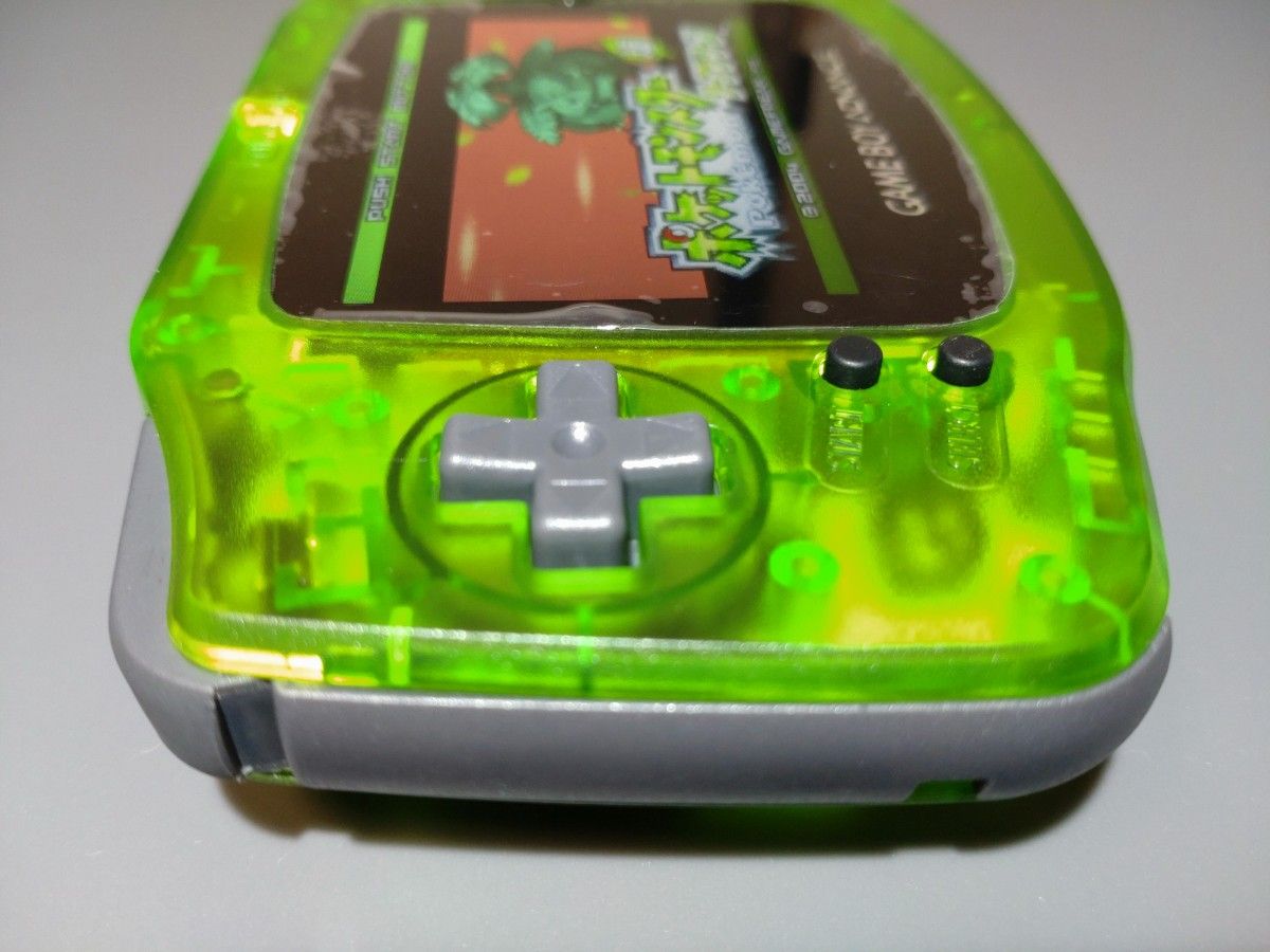 ゲームボーイアドバンス クリアグリーン ips液晶 ガラススクリーンプロテクター付属 バックライト GBA IPS #220