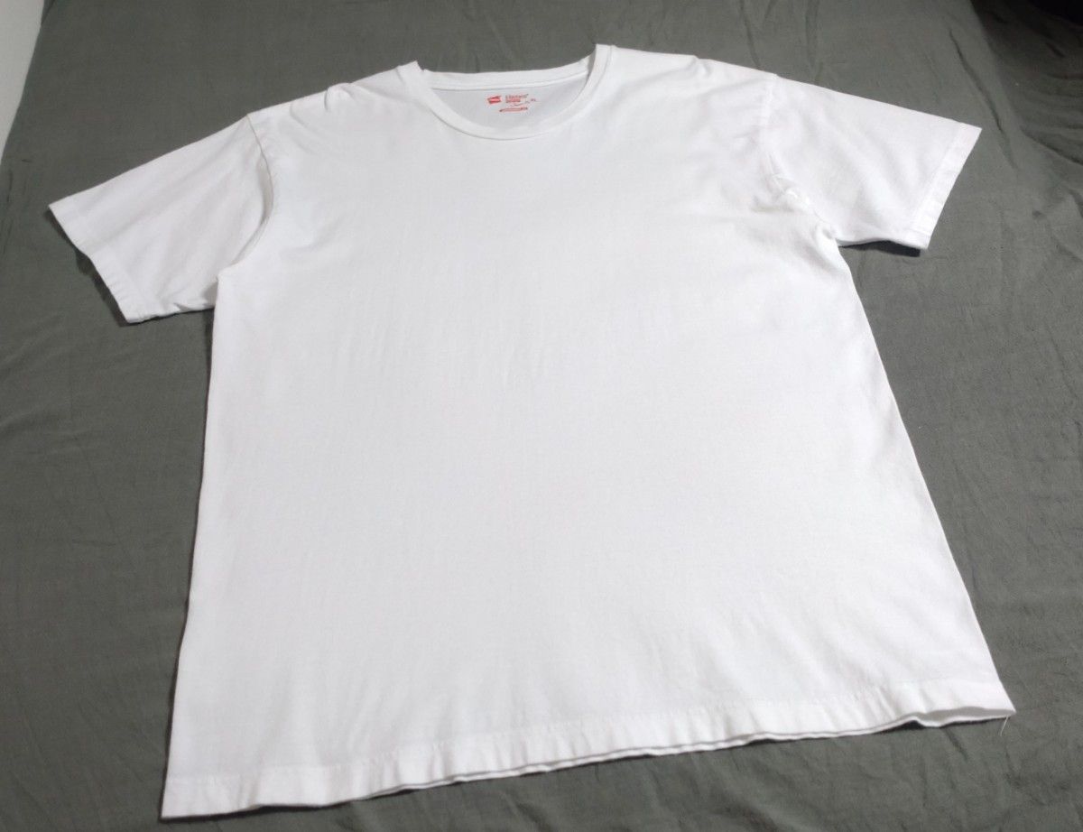 Hanes ヘインズ クルーネック Tシャツ JapanFit 5.3オンス ホワイト XL