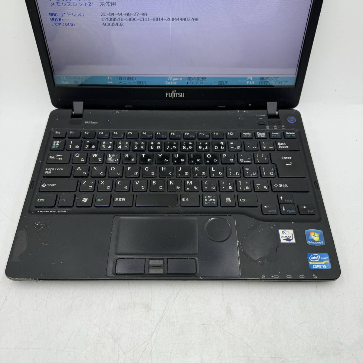 FUJITSU ノートパソコン SH76 CPU:i5-3210M ジャンクZ1520_画像6